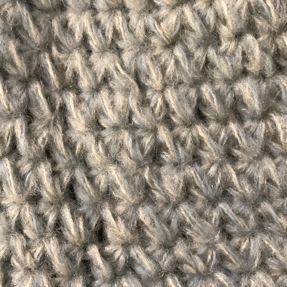 Soft brushed faux mohair hand crocheted cloche with velvet bow - Picture 3 of 7